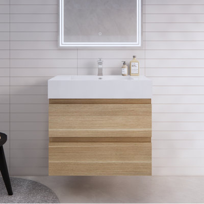 Babajide 29.5'' Single Bathroom Vanity with Acrylic Top