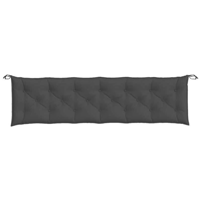 Ebern Designs Garden Bench Cushion 2.8" Fabric, 78.7" W x 19.7" D, Melange Anthracite