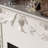 White Solid + Manufactured Wood Freestanding Fireplace