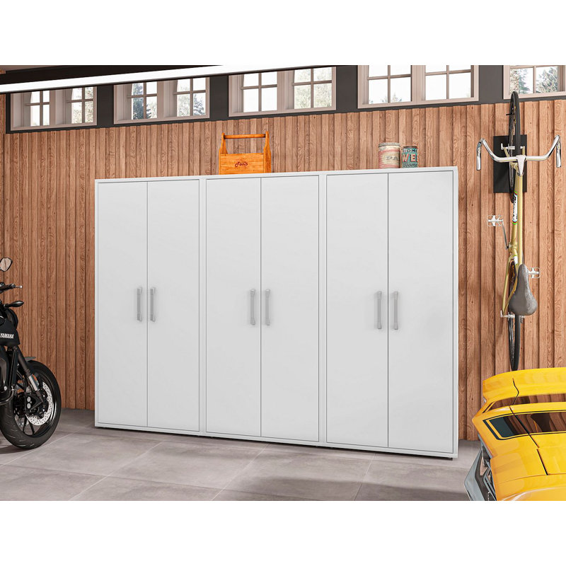 Aseem 3 Piece Single Storage Cabinet ( 73.43'' H x 106.29'' W x 17.72'' D), White