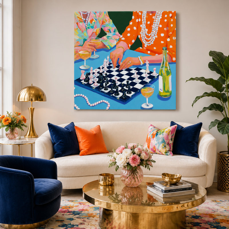 Art mural moderne moderne sur toile tendue, L 40 po x H 40 po x P 1,5 po