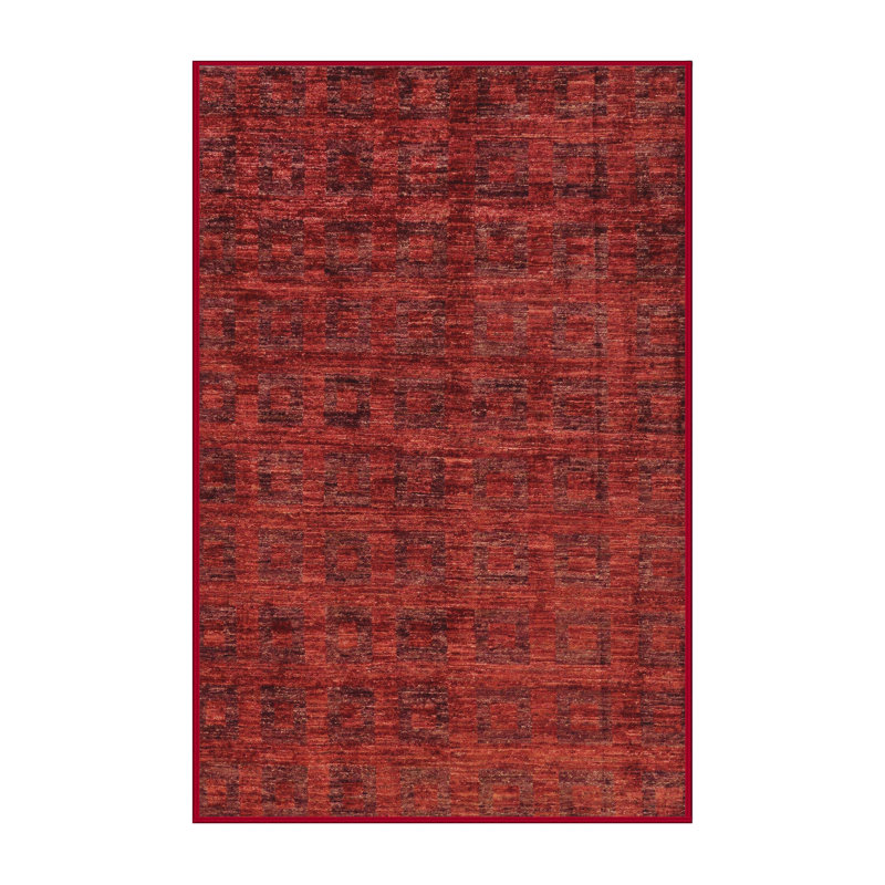 Tapis abstrait multicolore Stinesville, Rectangle de 5 pi x 8 pi