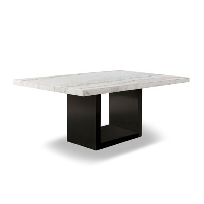 Perrinton 70"W Genuine Marble Top Dining Table