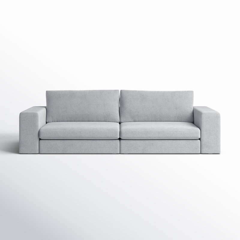 Ojai 100" Upholstered Sofa, Light Gray