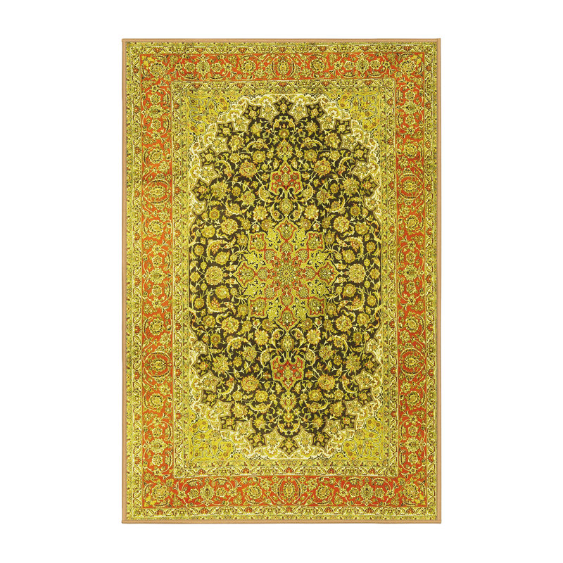 Mekena Washable Oriental Indoor Rug, Rectangle 7' x 9'