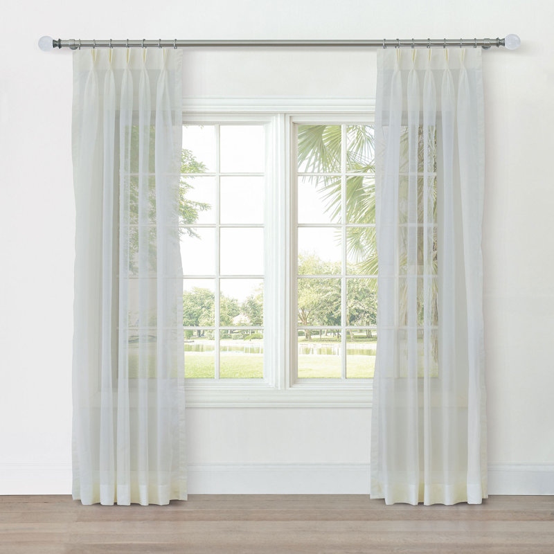 Sway Sheer Curtain, Ivory, 20" W x 84" L