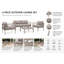 Cold 4 Piece Sofa Set Grey-1272065626