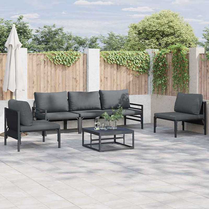 Vidaxl Garden Sofa Set 6 Pcs Anthracite Steel