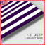 Purple White Stripes Canvas Gallery Wrap in Many Sizes-1556568682