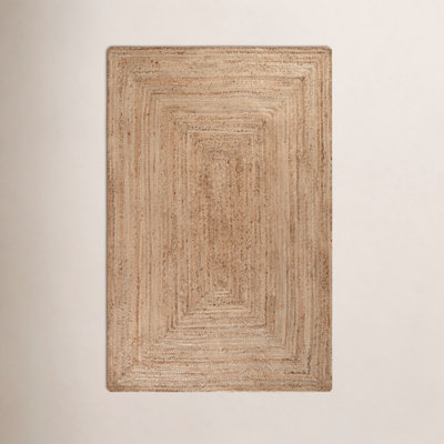 Gage Miramar Tan Hand-Braided Jute Rug