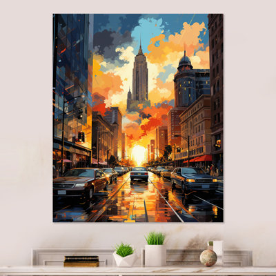 «City Detroit Popart III», reproduction d'art en métal de Detroit