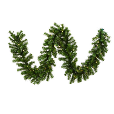 Alanny 108 " Pre-Lit Mixed Greenery Garland