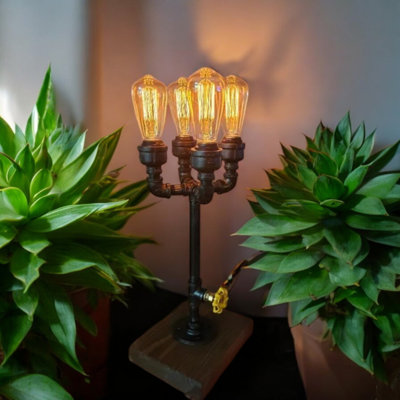 4 lampes de table Edison