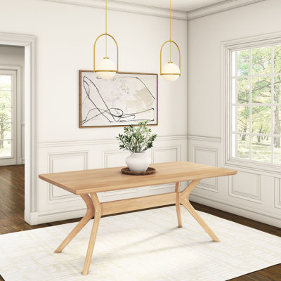 Muhsina Cross Leg Rectangular Dining Table (72in / 1830mm)