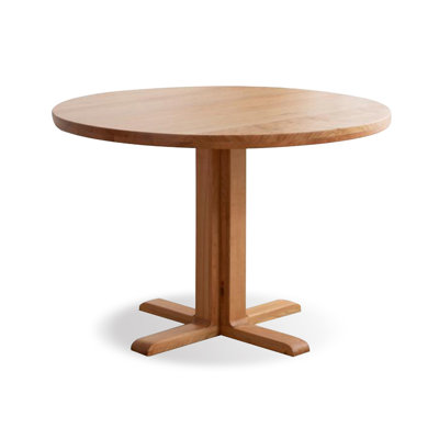 Burlywood Round Solid Wood Dining Table