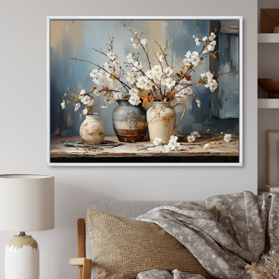 Art mural de poterie et de fleurs nature morte I