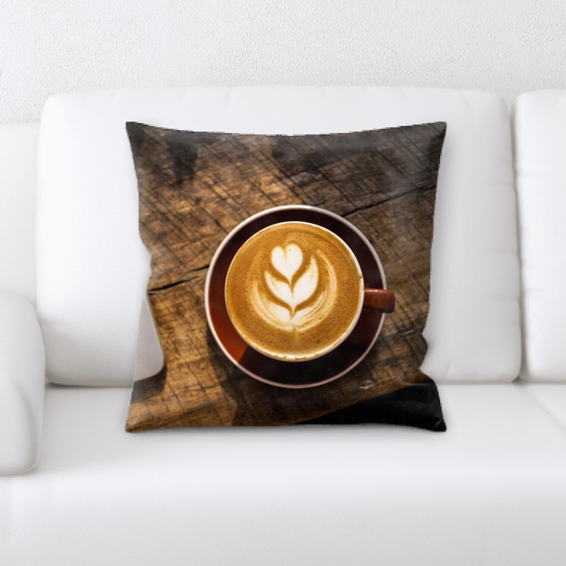 Housse et insert de coussin carré café
