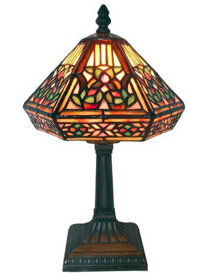 Lampe de table 13" floral mosaic