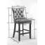 Tabourets de bar contemporains rembourrés en velours avec décoration capitonnée-243002231