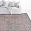 Tapis bleu marine / rouille tissé à la machine Lauren Ralph Lauren Dundrum, 80% polyester, 20% coton-71610444