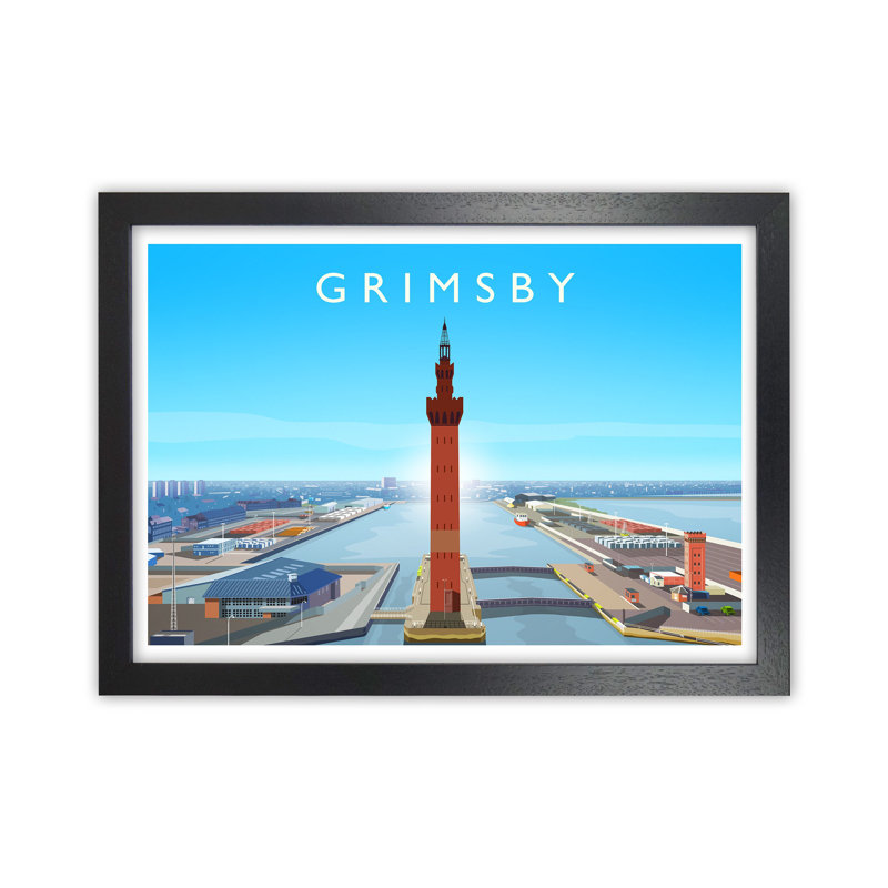 Grimsby by Richard O'Neill - Print, Black Framed, 34cm H x 46cm W x 3cm D