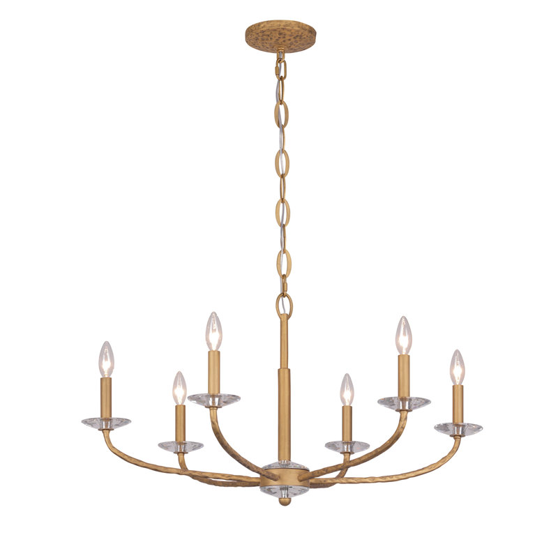 Minka Lavery Atella - 12 Lights Chandelier In Ashen Gold Finish, 6, 18.13" H x 32" W x 32" D