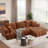 108" Chenille Compression Sectional Sofa with Chaise,Tufted Seat, No Assembly-444880990-444880986
