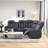 Giralt 66.5" W Faux Leather Power Reclining Sectional with Ambient Lighting