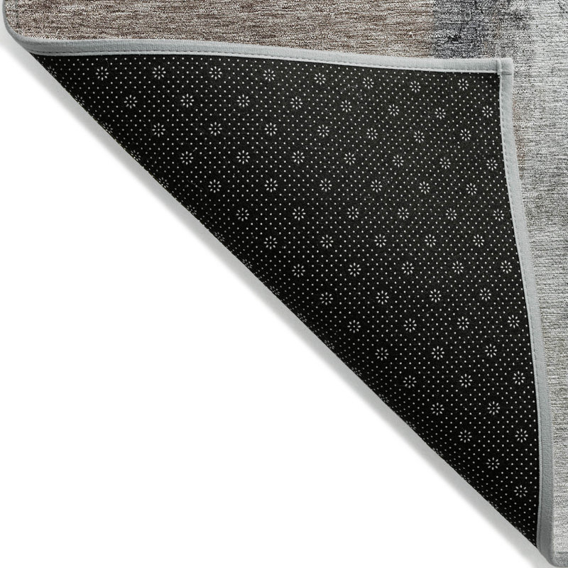 Tapis d'extérieur lavable d'extérieur brun, noir et gris 3 pi x 5 pi