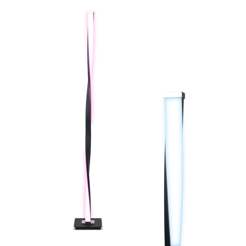 Helix 48 in. Industrial LED Floor Lamp with Cool White and Color-Changing Options