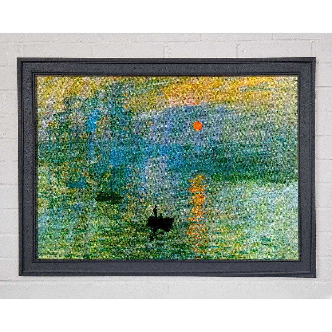 Gerahmtes Leinwandbild Monet Sunset