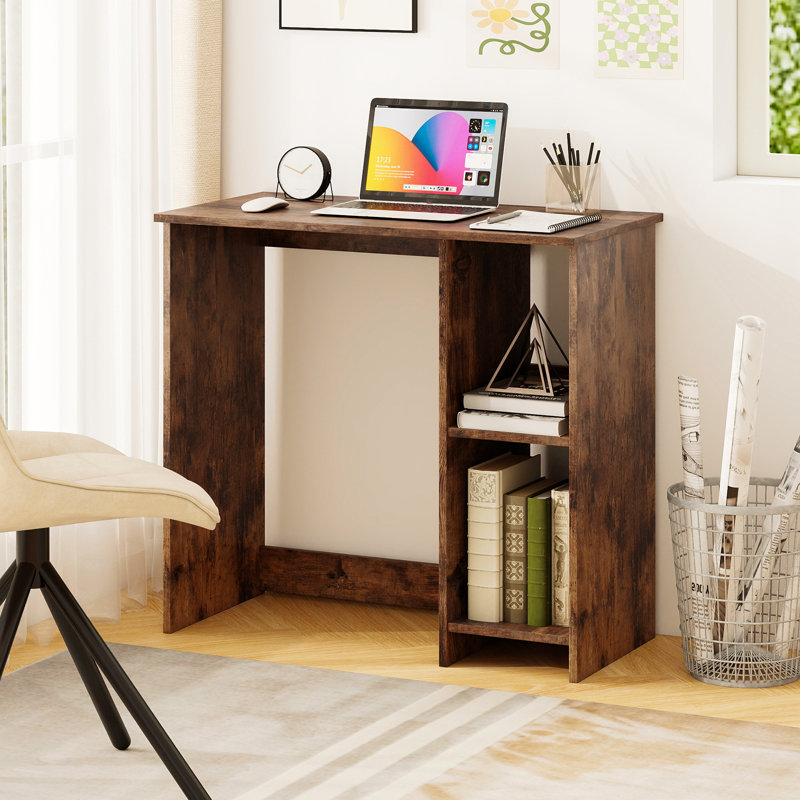 Small Computer Desk 80 CM Home Office Desk Study Writing Desk-Brown, Brown