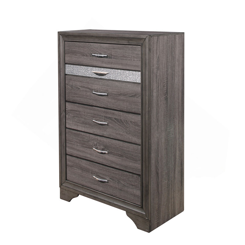 Commode gris étincelant