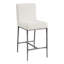 Chaise rembourrée à hauteur de comptoir en acier forgé et à hauteur de comptoir Lalia-700695778