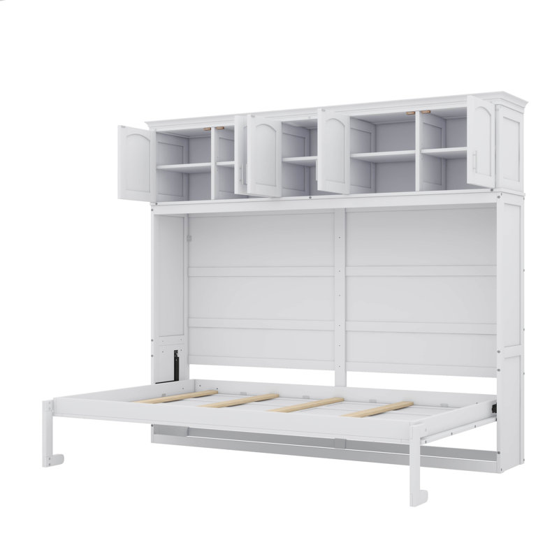 Lit escamotable double pleine grandeur avec composants de rangement
