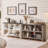 Farmhouse 6 Cube Bookshelf, Antique White & Black Wooden Storage Organizer Book Shelf, 47" Cubby Hallway Bookcase, Kids Toy Storage Cabinet, Modern Open Book Case for Living Room, Playroom-33435133-33435132