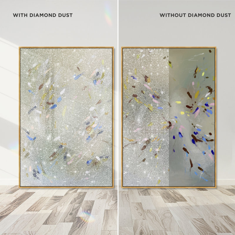 Spontaneous Traces Set Set by Oliver Gal, 62"H x 42"W, Gold Floater Frame