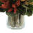 Heather and Wheat Fall Arrangement in Glass Vase with Birch