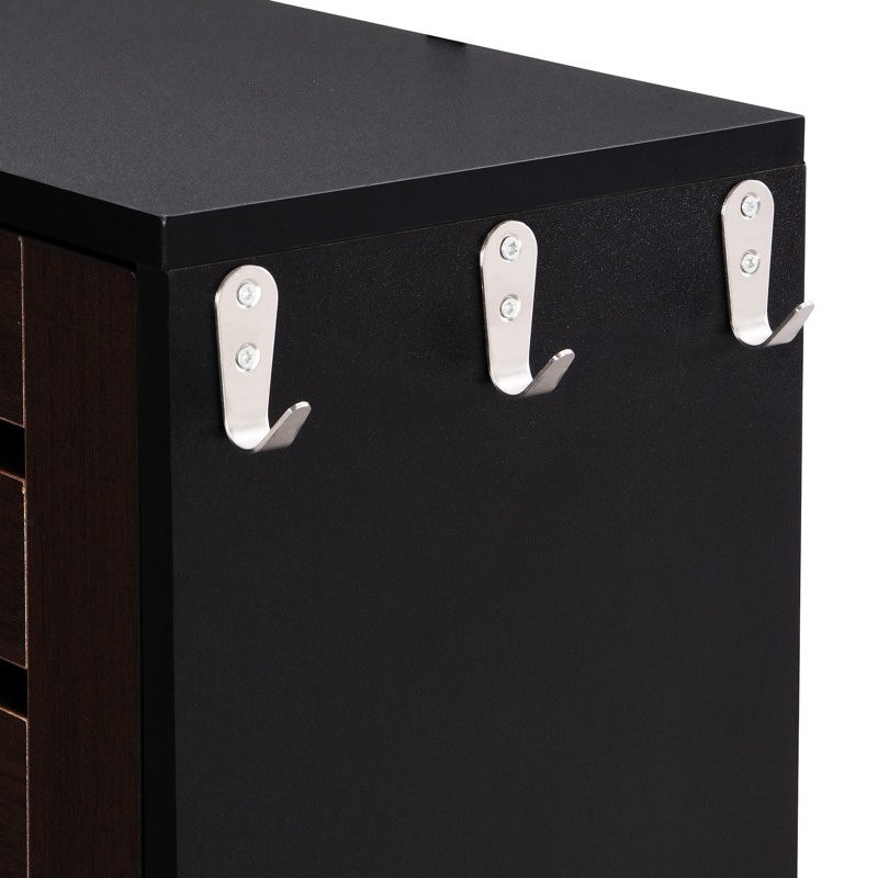 Armoire à chaussures avec crochets suspendus ON-TREND, Brun