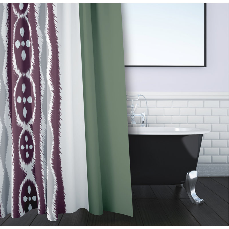 Rideau de douche Arlington, Vert / Mauve
