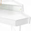 White Corner Makeup Vanity Desk With Mirror, LED Lights, And Stool | Gift Idea