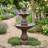 Curved Plinth Traditional Polyresin Outdoor Water Fountain