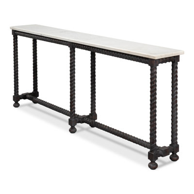 Barley 80'' Marble Top Console Table