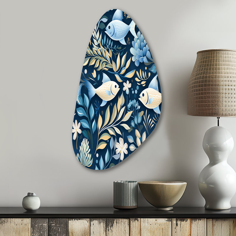 Robson - art mural asymétrique en métal Coastal Fall, H 31 po x l 17 po x P 1 po