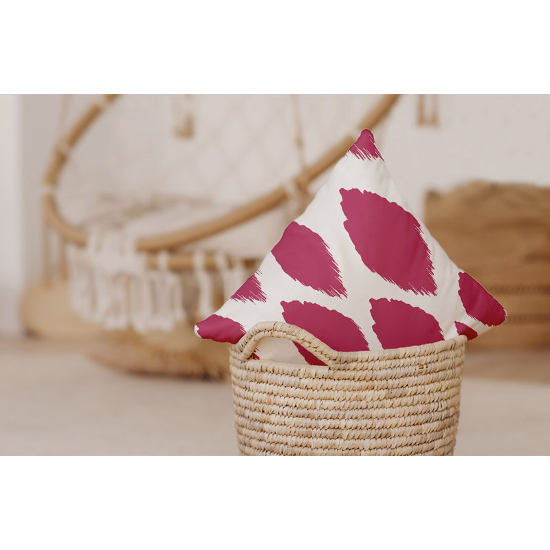 Housse et insert de coussin d'extérieur Abstract, Fushia, H 20 po x l 20 po