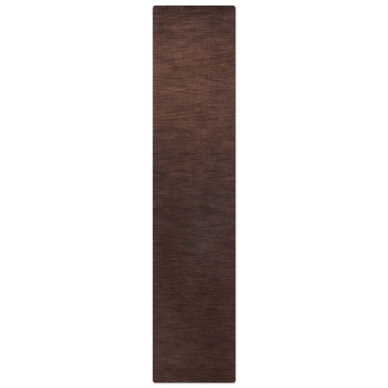 Manns Hand Knotted Loom Wool Eco-Friendly Area Rugs - Brown Color, Plain Solid Design, High Pile Thick Handmade Anti Skid Area Rugs for Living Room, Bedroom