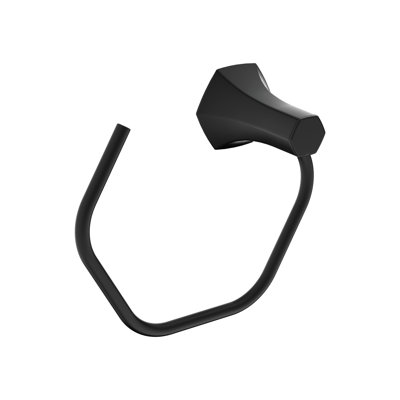 Hansgrohe Towel Ring  8-Inch Transitional  Towel Holder In Matte Black, 04836670