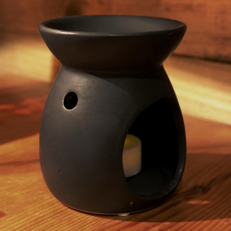 Concrete / Cement Tabletop / Centrepiece Tealight Holder, Black