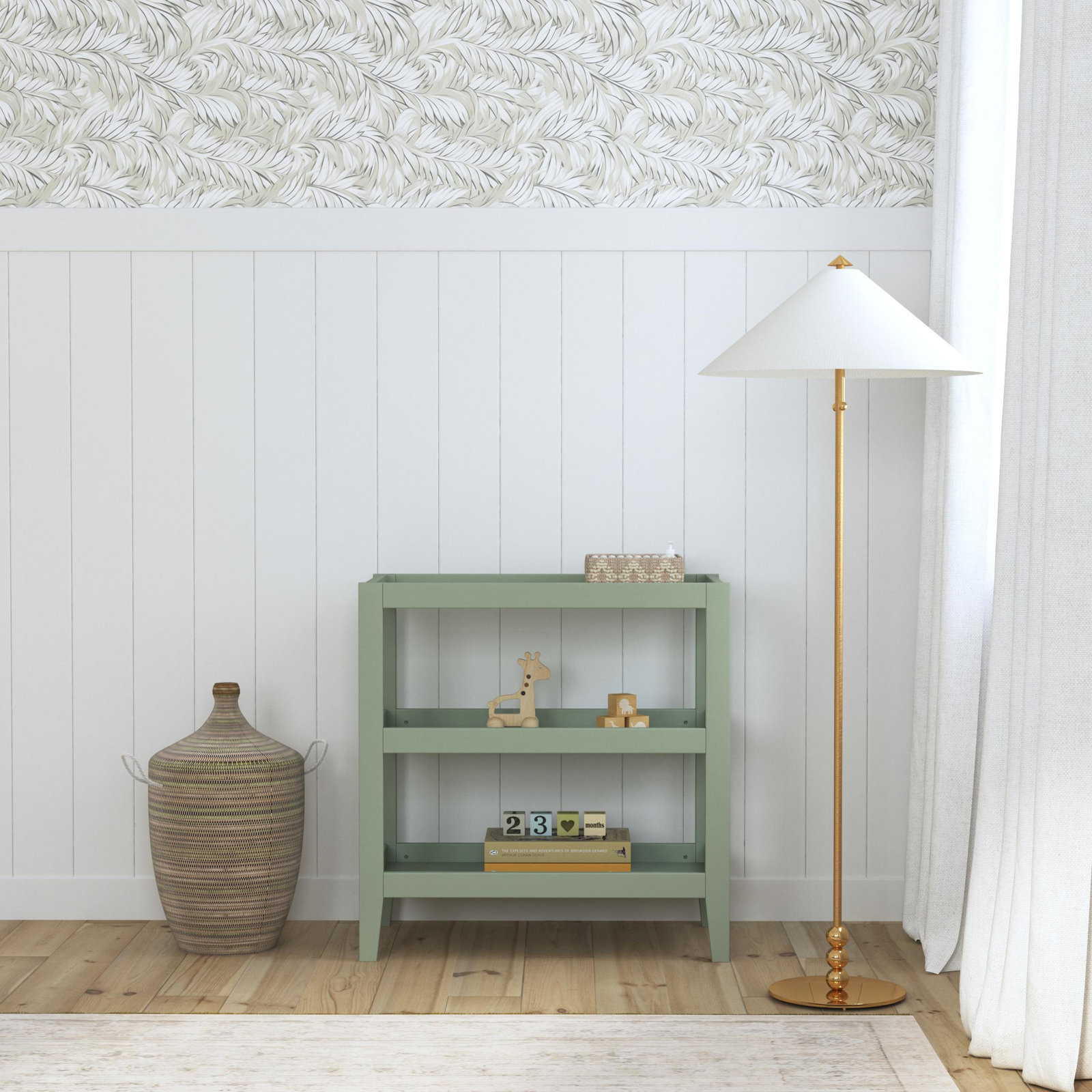 Colby Changing Table, Light Sage