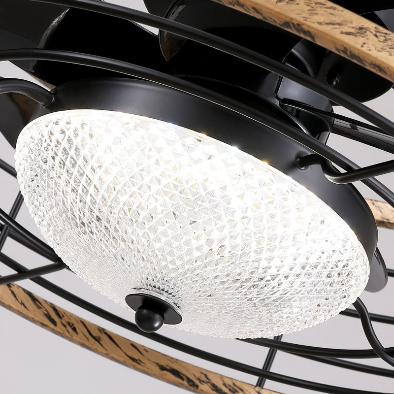 20" Outdoor IP65 Waterproof Ceiling Fan With LED Light Kit And Remote Control